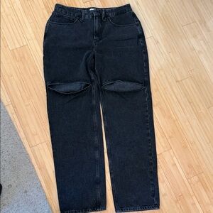 Good American Relaxed Fit Black Jeans
